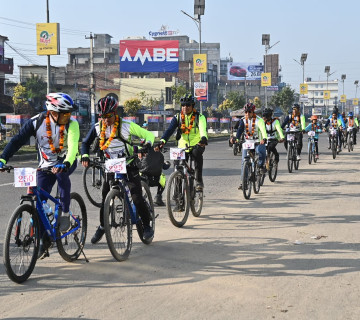 पर्यटन प्रर्वद्धन गर्न बाँकेदेखि बर्दियासम्म साइकल यात्रा (फोटो फिचर) 